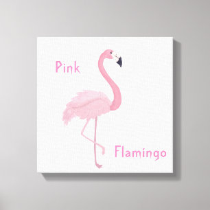 Roze Flamingo Canvas Afdruk
