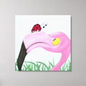  roze flamingo canvas afdruk (Voorkant)