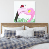roze flamingo canvas afdruk (Insitu (Slaapkamer))