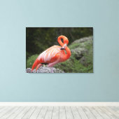 Roze Flamingo Canvas Afdruk (Insitu (Houten vloer))