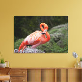 Roze Flamingo Canvas Afdruk (Insitu (Woonkamer))