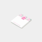 Roze Flamingo Center Square Personated Post-it® Notes (Schuin)