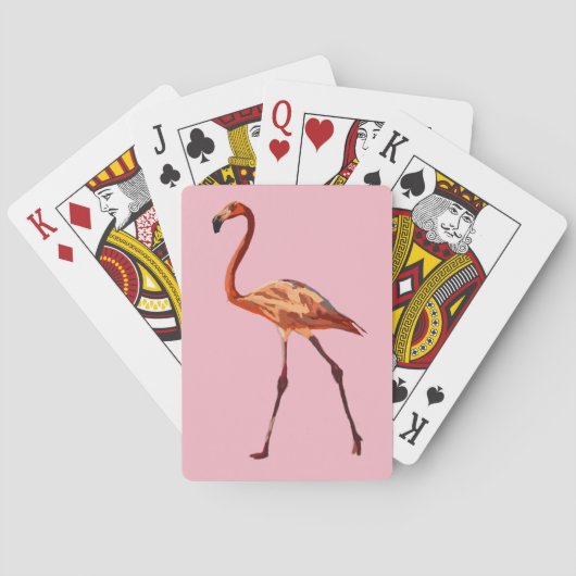 Roze Flamingo Classic Speelkaarten (Achterkant)