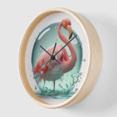 Roze Flamingo Clock voor de beste natuurlijke atmo (Hoek)
