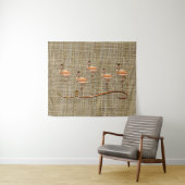 Roze Flamingo Cloud Tapestry Wandkleed (In Situ (horizontaal))