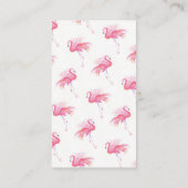 Roze Flamingo Coastal mammie Card Visitekaartje (Achterkant)