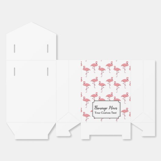 Roze Flamingo Cocktail Party Bedankdoosjes (Ongevouwen)