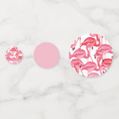 Roze Flamingo Confetti met bijpassend servies (Achterkanten)
