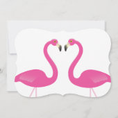 Roze flamingo Couple's Shower Invitation Kaart (Achterkant)