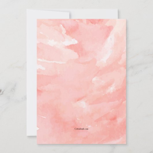Roze flamingo Couples Shower Invitation Kaart (Achterkant)