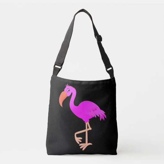 Roze Flamingo Crossbody Bag Custom Colours Crossbody Tas (Voorkant)