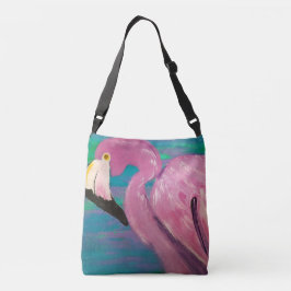 Roze Flamingo Crossbody Tas