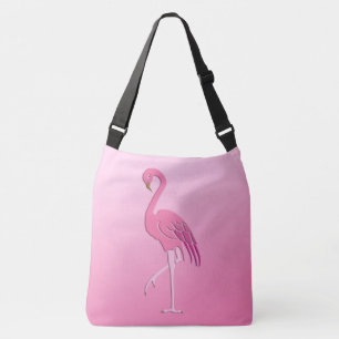 roze flamingo crossbody tas
