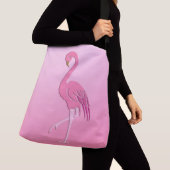 roze flamingo crossbody tas (Dichtbij)