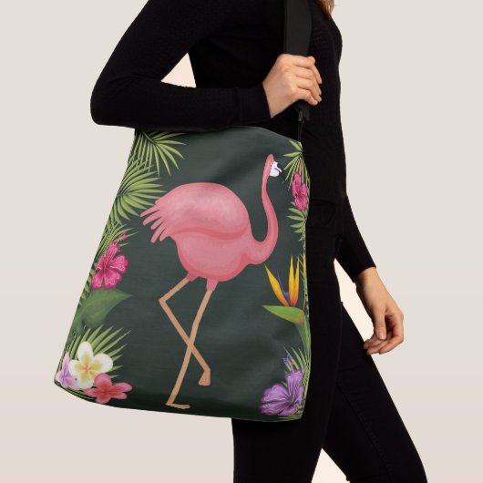 Roze Flamingo Crossbody Tas (Dichtbij)