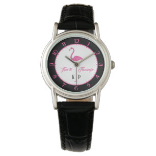 Roze Flamingo Custom Classic horloge