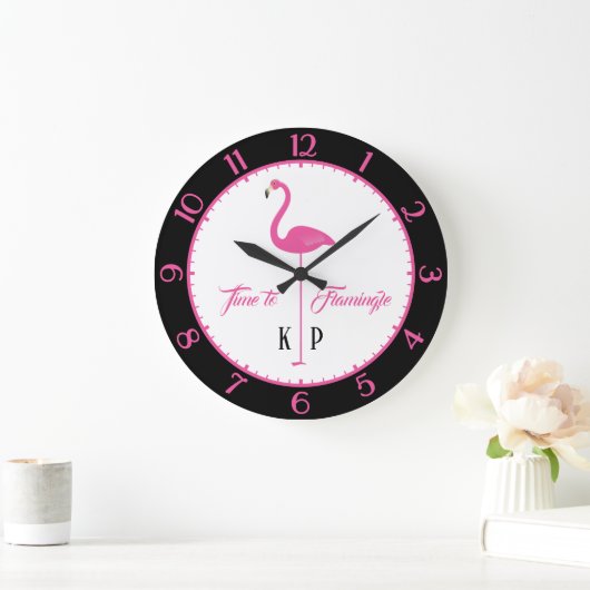 Roze Flamingo Custom Classic Wall Clock Grote Klok (Huis)