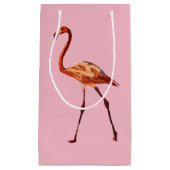 Roze Flamingo Custom Gift Bag - Klein, glanzend Klein Cadeauzakje (Voorkant)