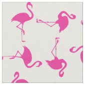 Roze Flamingo Cute Tropical Print Fabric Stof (Close Up)