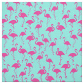 Roze Flamingo Cute Tropical Print Fabric Stof (Swatch)