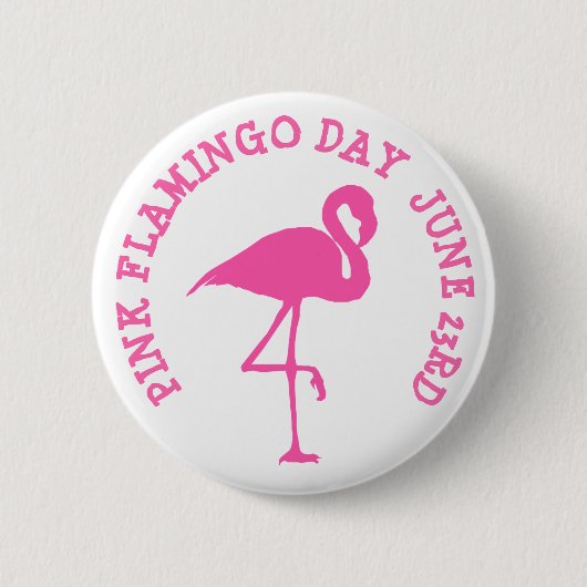 ROZE FLAMINGO DAG 23 JUNI BUTTON (Voorkant)