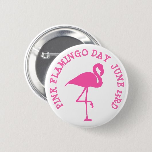 ROZE FLAMINGO DAG 23 JUNI BUTTON (Voorkant /achterkant)