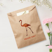 Roze Flamingo dank u aangepaste kraft gunsttas Bedankzakje (Gezegeld)