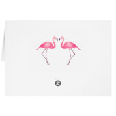 Roze Flamingo Dank u Tropisch huwelijksstrand (Achterkant Horizontaal)