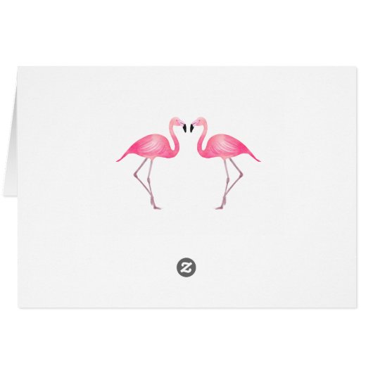 Roze Flamingo Dank u Tropisch huwelijksstrand (Achterkant Horizontaal)