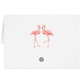 Roze Flamingo Dank u Tropisch huwelijksstrand (Achterkant Horizontaal)