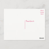 Roze Flamingo dank u tropische bruiloft, bruids Briefkaart (Achterkant)