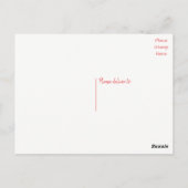 Roze Flamingo dank u tropische bruiloft, bruids Briefkaart (Achterkant)