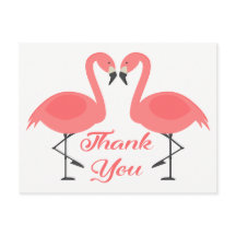 Roze Flamingo Dank u Tropische Bruiloft Liefde