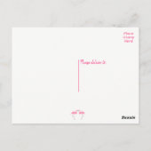 Roze Flamingo dank u tropische bruiloft zomer Briefkaart (Achterkant)