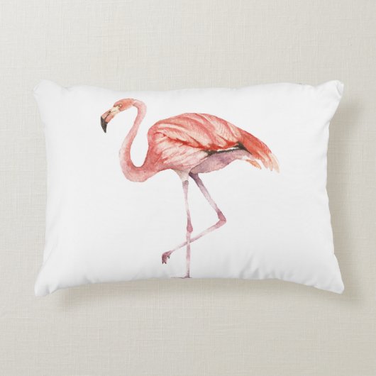 Roze Flamingo Decoratief Kussen (Voorkant)