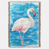 Roze flamingo deken (Voorkant Verticaal)