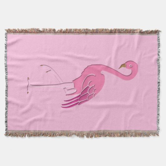 roze flamingo deken (Voorkant)