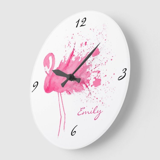 Roze Flamingo Design Grote Klok (Hoek)