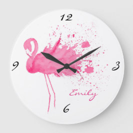 Roze Flamingo Design Grote Klok