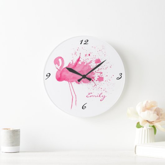 Roze Flamingo Design Grote Klok (Huis)