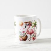 Roze Flamingo Design Koffiemok (Voorkant rechts)