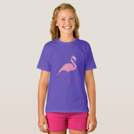 Roze Flamingo Design - Meisjes' Basic T-Shirt