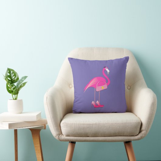 Roze Flamingo Design - Sierkussen (Stoel)