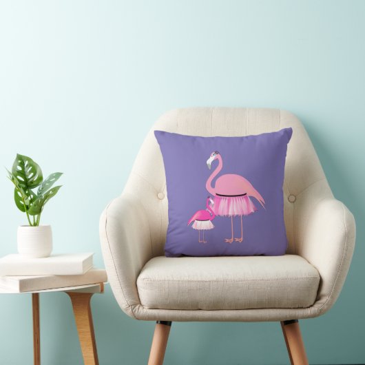 Roze Flamingo Design - Sierkussen (Stoel)