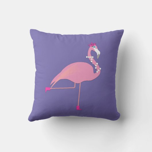 Roze Flamingo Design - Sierkussen (Achterkant)