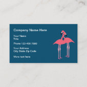 Roze Flamingo Design Visitekaartje (Voorkant)