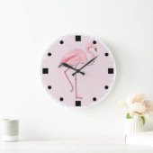 Roze Flamingo design Wall klok (Huis)