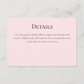 Roze Flamingo Details Informatiekaartje (Voorkant)