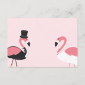 Roze Flamingo Details Informatiekaartje (Achterkant)