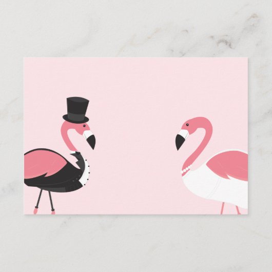 Roze Flamingo Details Informatiekaartje (Achterkant)